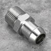 Heater Hose Fitting, Pump Inlet Adapter, 1/2in NPT 5/8in Barb Chrome Metal Fitting Intake Manifold Heater Hose