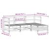 VidaXL Garden Lounge Set 4 Pcs White Solid Pine Wood, Outdoor Sofa Set, Garden Sofa Set, 3250785