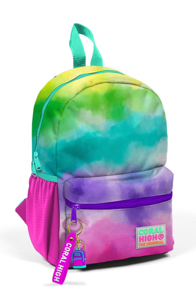 Minik Yuva Rucksack Buntes Batikmuster mit zwei Fächern 23539