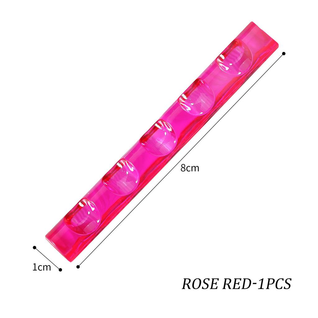 5 Grids Acrylic Clear Nail Brush Shelf Portable Mini crystal Painting Pen Rest Holder Stand Colorful UV Gel Brush Display Holder