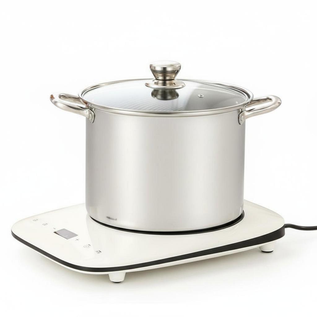 Stainless Steel Stock Pot Fast Heat Conduction Large Capacity Stew
