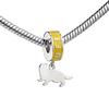 Sterling Silver Hufflepuff House Slider Charm