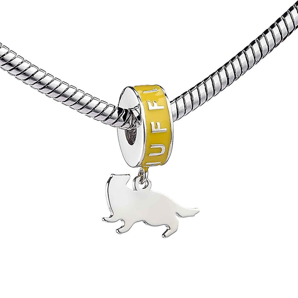 HARRY POTTER Sterling Silver Hufflepuff House Slider Charm