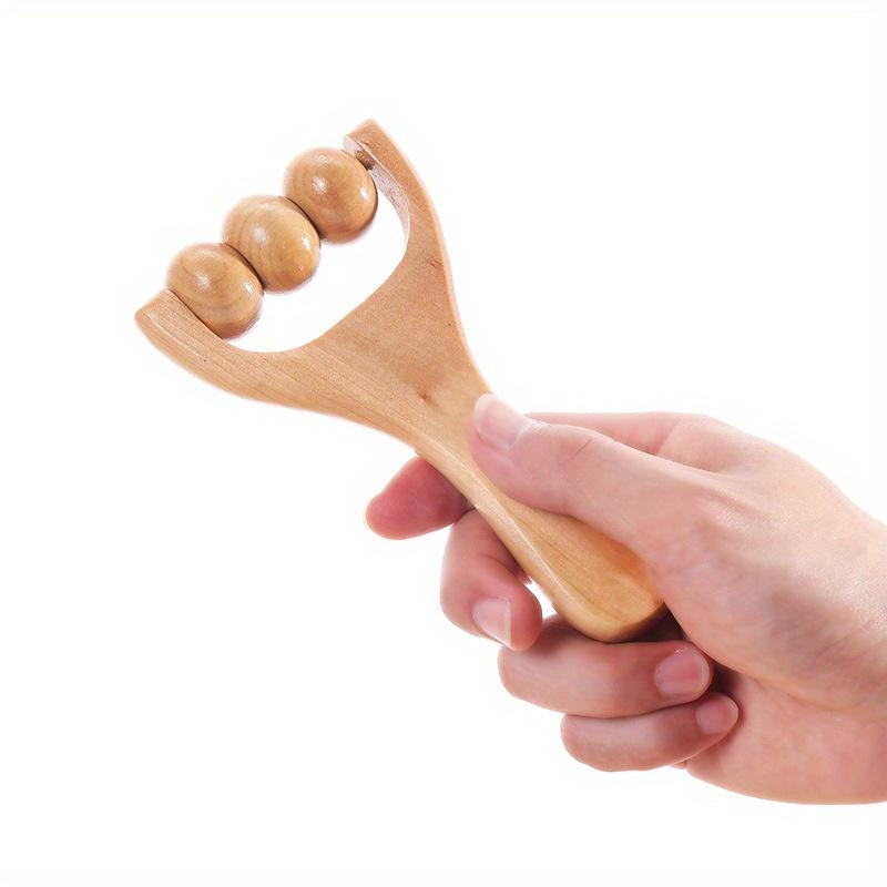 Wooden Massage Roller That Is Easy To Carry, Comes with a Storage Bag - Versatile Hardwood Body Roller Designed for Deep Tissue Therapy