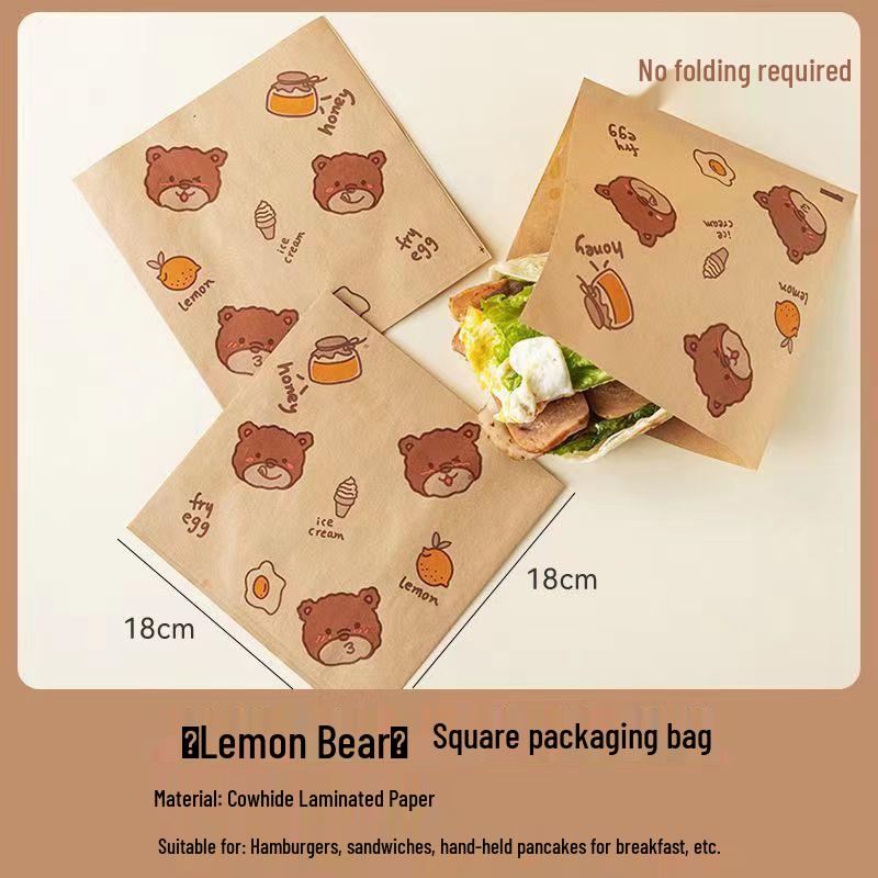 Disposable Oil-Proof Food-Grade Sandwich & Burger Wrapping Paper Liner