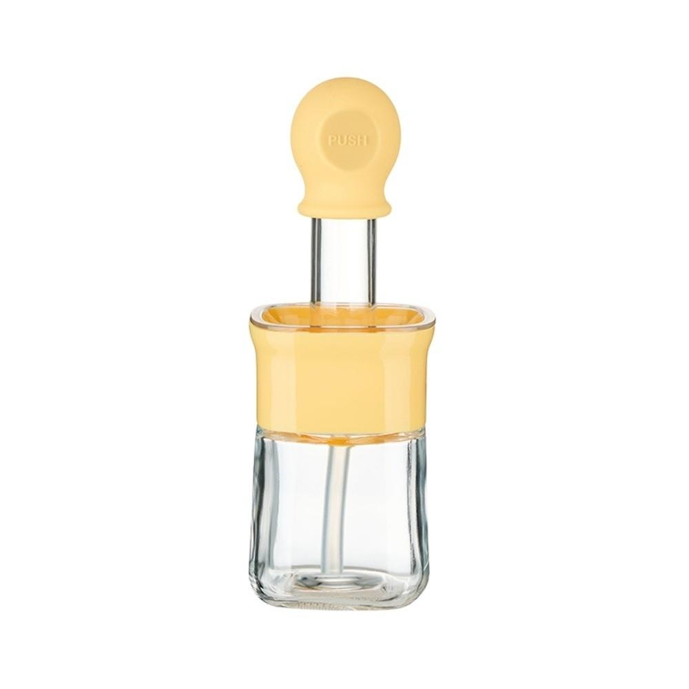 230ml Oil Bottle Silicone Basting Brush Oil Pot Dust-proof 2 in 1 Oil Dispenser Brush Kitchen