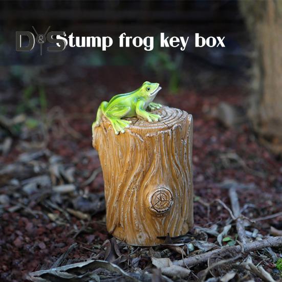 Animal Key Box Outdoor Animal Statue Key Hider Squirrel Hedgehog Frog Hidden Key Holder for Garden Front Porch Decor