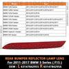 For 2011-2017 BMW 528i 528iX 535d 535dX 535i 535iX 550i 550iX M5 (F10) Rear Bumper Reflector Lamp Lens 63147842955 63147842956