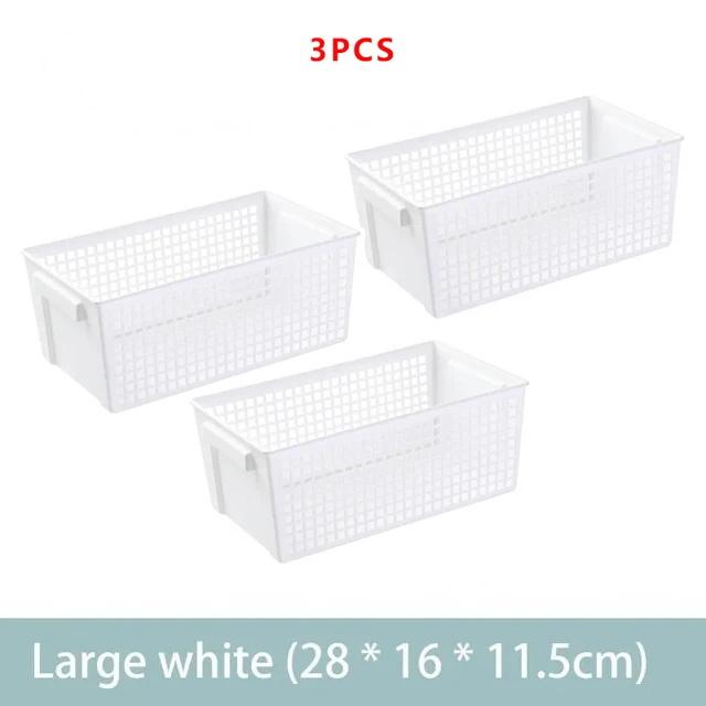 Multi-Purpose Storage Basket Snacks Storage Hollow Rectangular Ins Storage Box Basket Sorting Sundries Plastic Basket