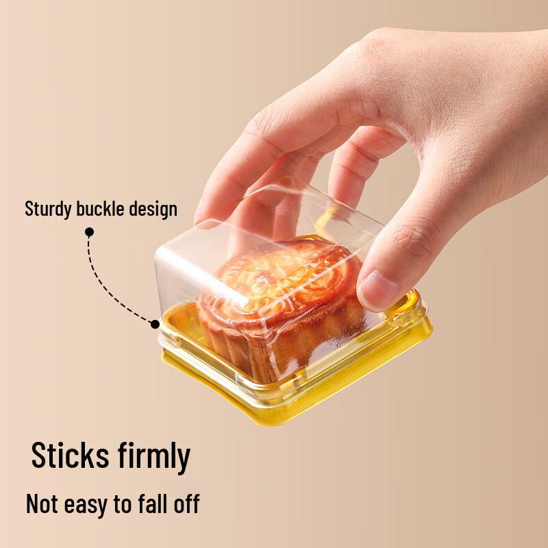 50g Golden Dessert & Mooncake Blister Boxes with Base (50 Pcs)