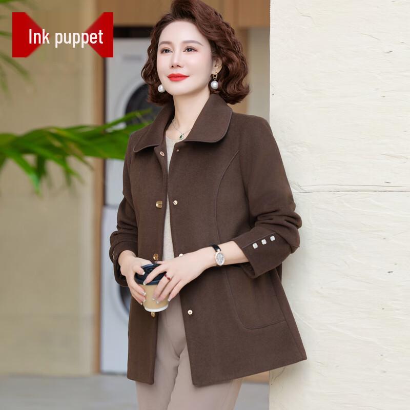 

Mo ou Women s Autumn Wool Blend Lapel Coat 3XL