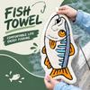 Hanging Lure Fishing Wipe Cloth Absorbent Fish Shaped Towel Fishing Hand Towel  Outdoor,Kitchen Etc