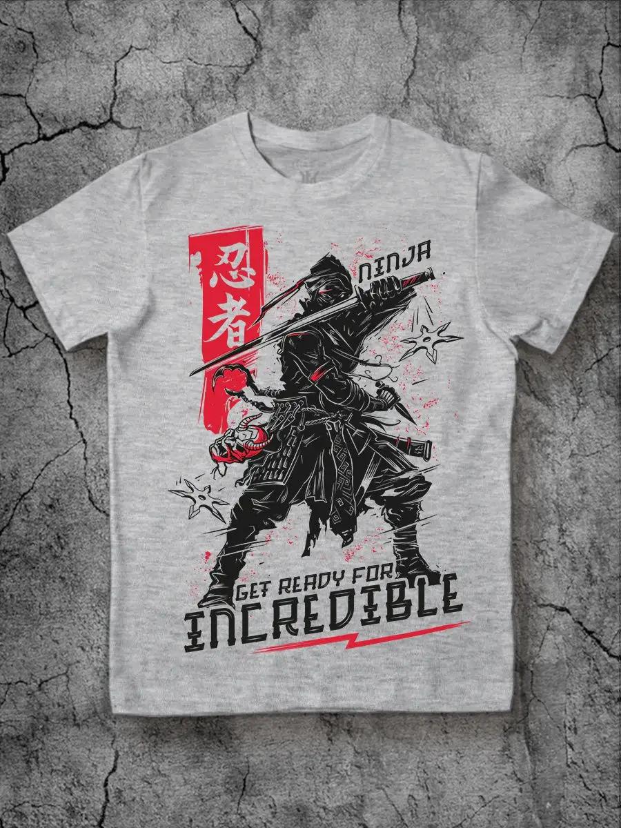 Ninja Grey Printed T-shirt 3XL