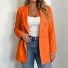 Women's Casual Double-Breasted Long Sleeve Suit Jacket for Work Daily Wear