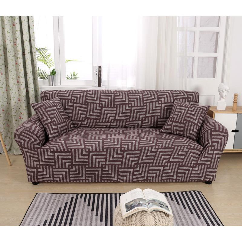 Bankhoes All-Inclusive Antislip Stretch Bankhoes Echt Leer Vintage Bankhoes Volledig Bedekkend Stof Ambacht Combinatie Bankkussen
