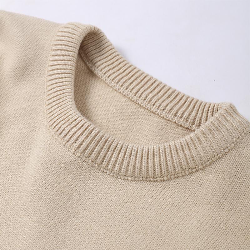 Women Sweaters Knit Basic Pullover Long Sleeve Round Neck Solid Spring Streetwear Knitwear Loose Elegant Jumper Female Tops