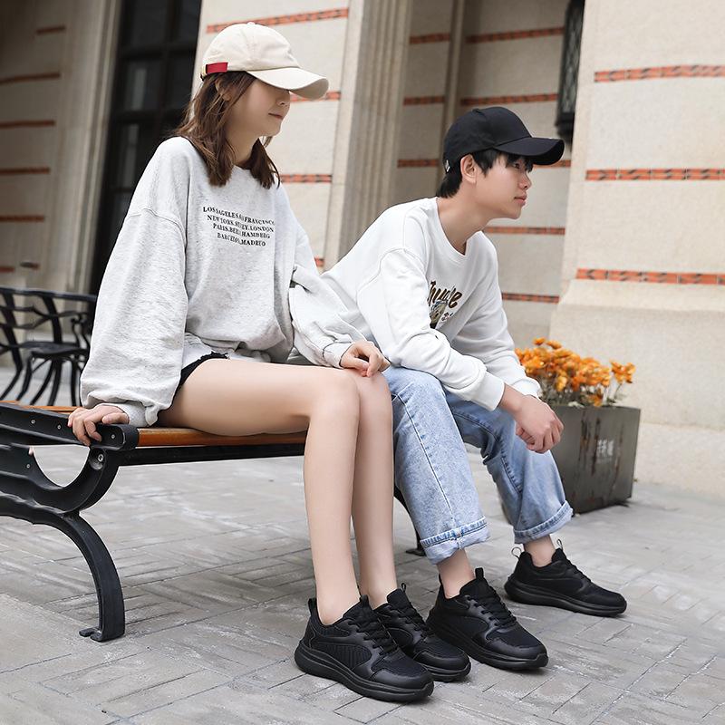 Spring new sports shoes soft-soled couple shoes breathable and lightweight student casual running travel shoes