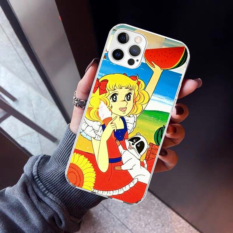 Anime Candy Phone Case For iPhone 17 Air 11 13 Mini 14 15 Plus 16 12 Pro Max 16E SE 7 8 Pattern Soft TPU Back Cover  17 Air 11 1