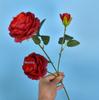 European Style 3-Head Peony Wedding Arrangement - Artificial Silk Flowers for Home Decor