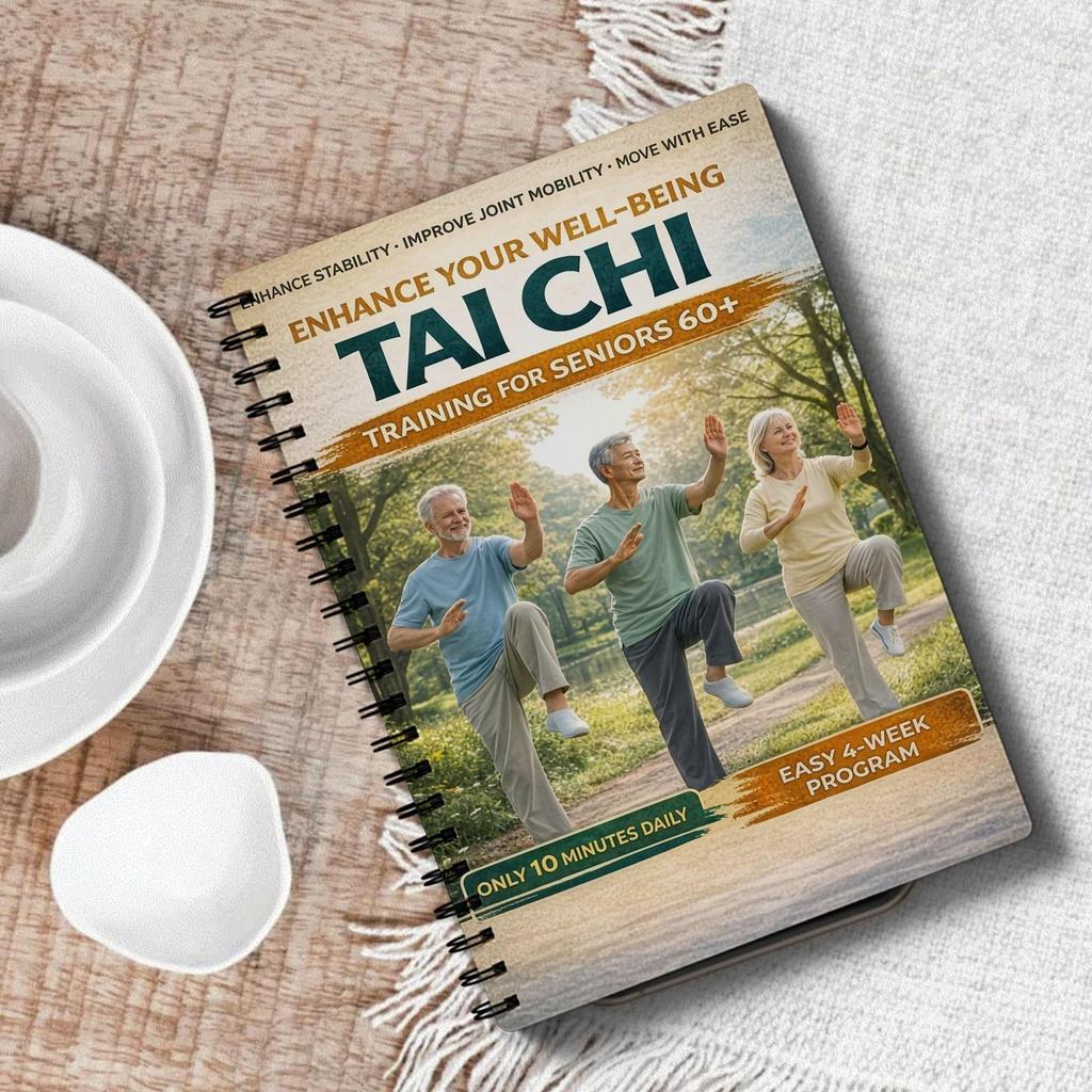 28-Day Chair Tai Chi Notebook: Tai Chi for Over 60s
