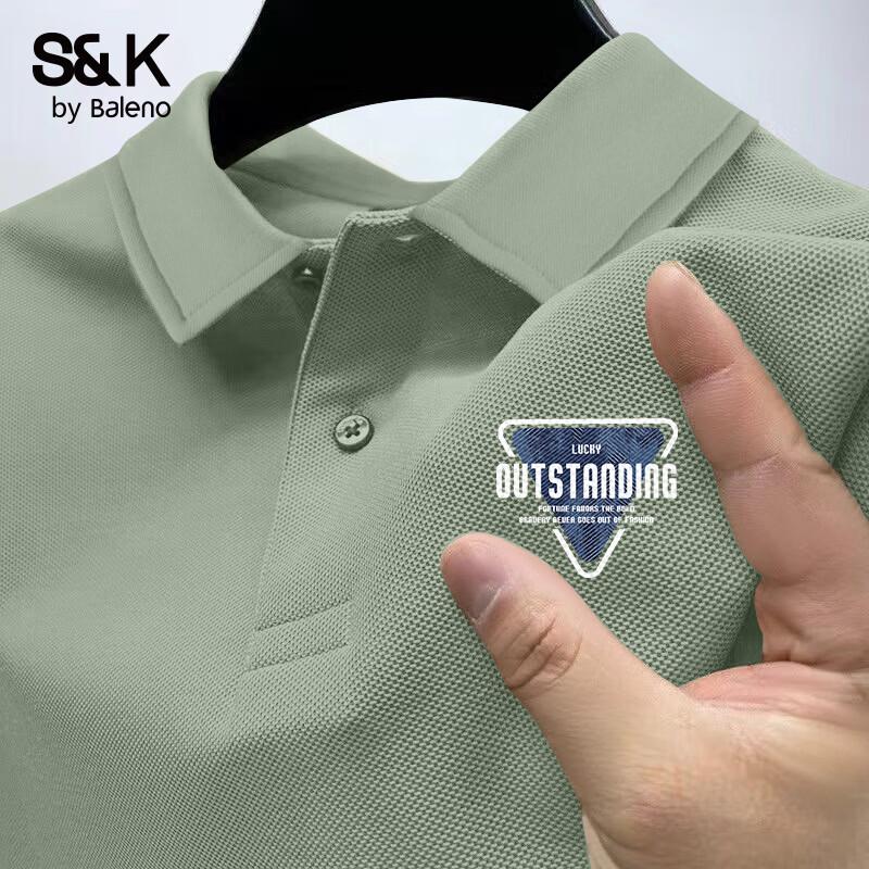 Baleno S&K Men's Summer Loose Fit Short Sleeve Polo Shirt