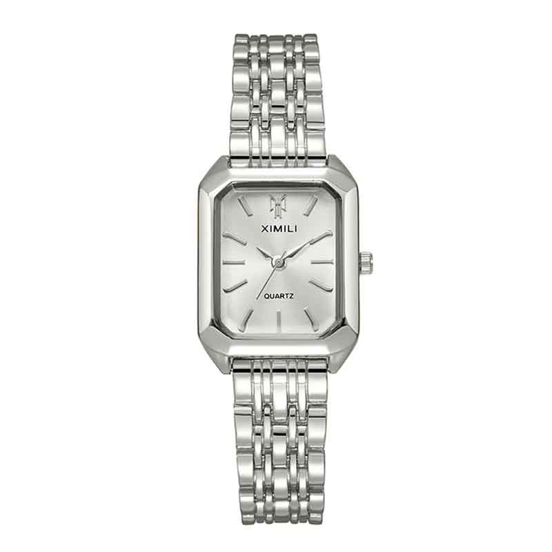 Stainless Steel Strap Watch Women Quartz Wristwatch Student Simple Square Quartz Watches