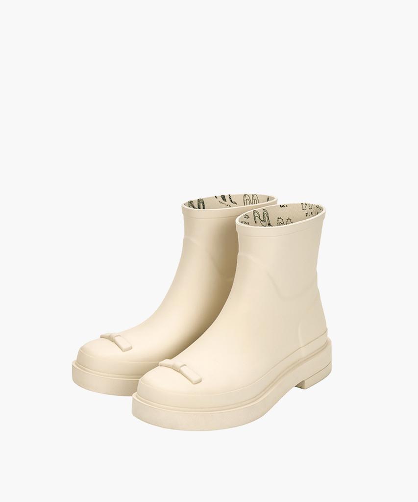 Margesherwood Ribbon Rubber Boots Short_Ivory
