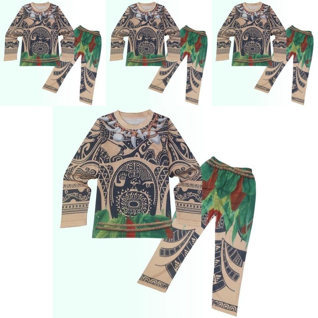 Moana Maui Kids Boy Tshirt And Pants Costume Set Perfect For Halloween And Cosplay