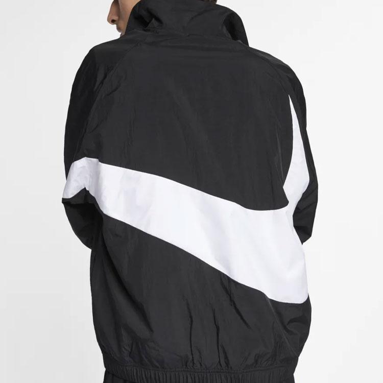Nike Big Swoosh Woven Statement Jacket (Asia Sizing) Black Men Streetwear AR3133-010
