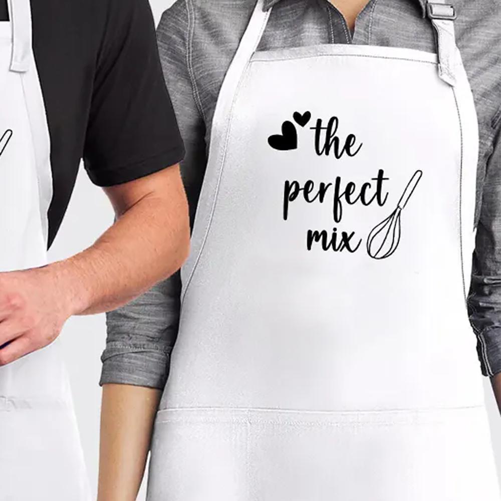 

Matching Aprons for Valentine s Day Wedding Anniversary Gift for Newlywed Engagement Bridal Shower Married Couples Gift Present 75x65cm