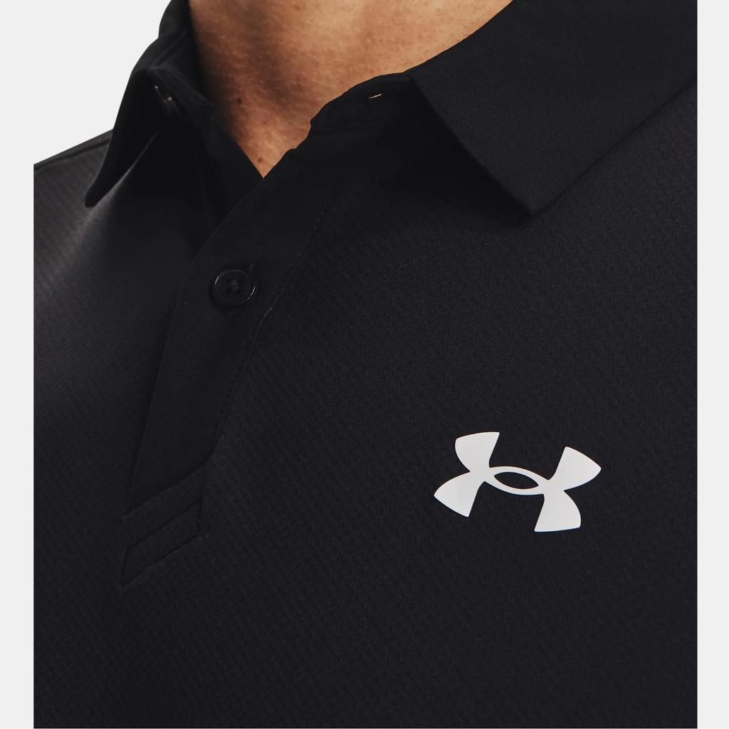 Under Armour Breathable Loose-Fit Golf Polo Shirt Men Tops Black 1365512-001