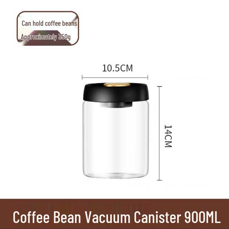 Vakuumversiegelter Kaffeelagerbehälter aus hochborosilicate Glas für Bohnen, Pulver und Körner