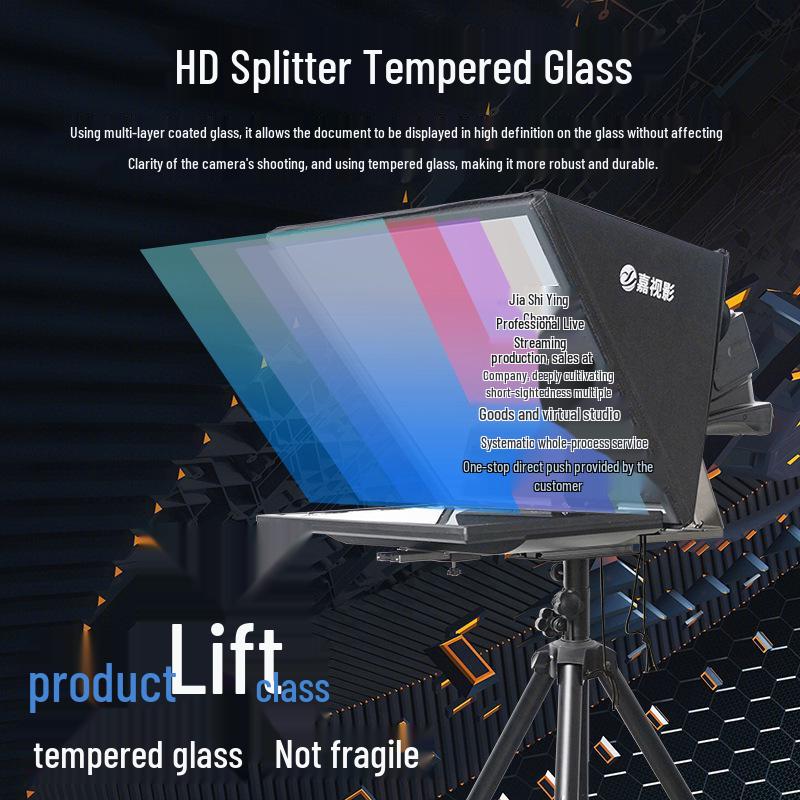 Teleprompter Inteligente Jia Shi Ying TZ20pro: Pantalla Grande, Compatible con USB para Transmisiones en Vivo Profesionales y Cámaras DSLR.
