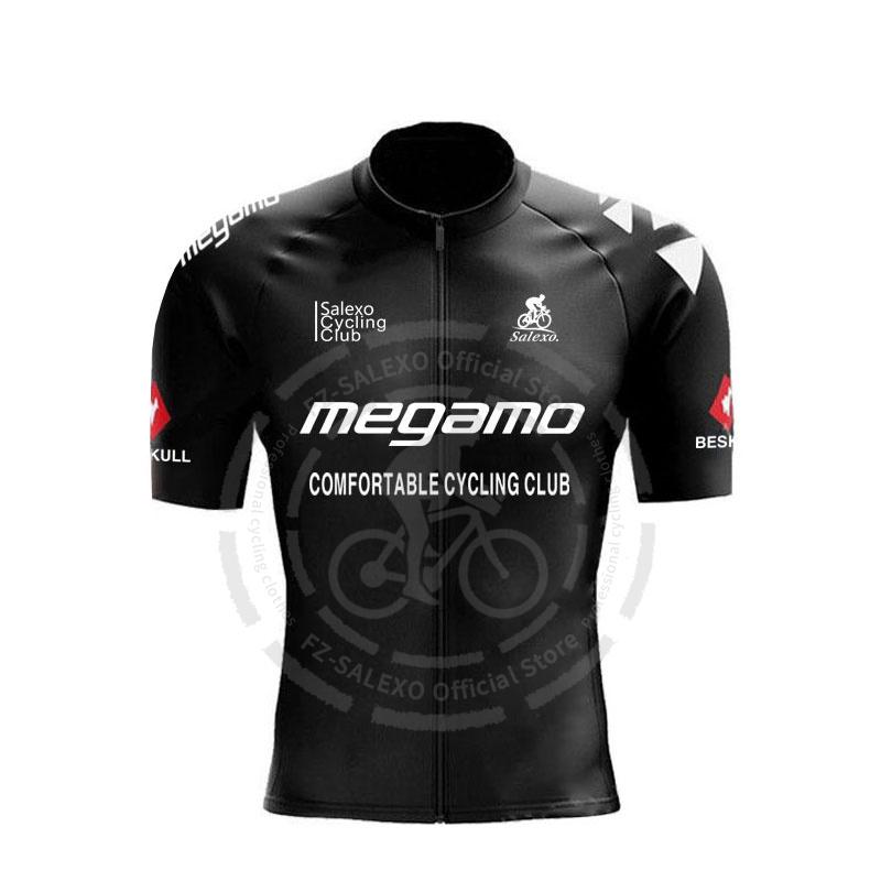 

Summer 2025 Megamo Team Men s Short Sleeves Cycling Jersey Set MTB Uniform Mountian Bicycle Clothes Wear Ropa Ciclismo Hombre M