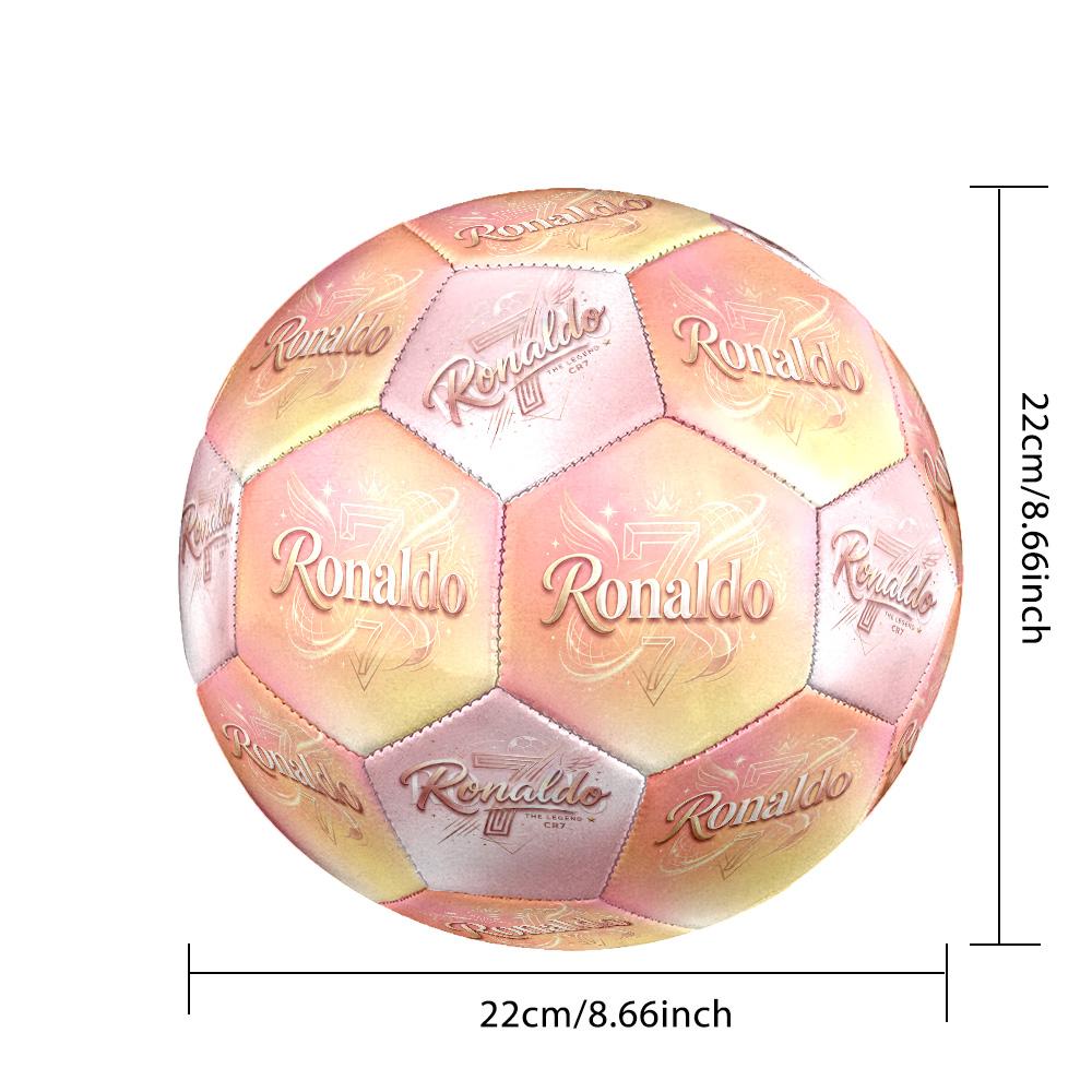 Ronaldo's Legendary Journey Size 5 Soccer Ball Machine-Stitched Indoor/Outdoor Training and Matches for Football Accessories
