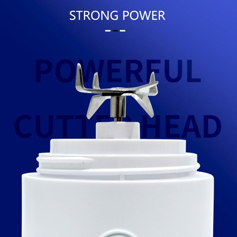 600ml Smoothie Blender Portable USB Rechargeable Juicer with High Speed Motor Mixing Cup for Protein Shakes and Juices