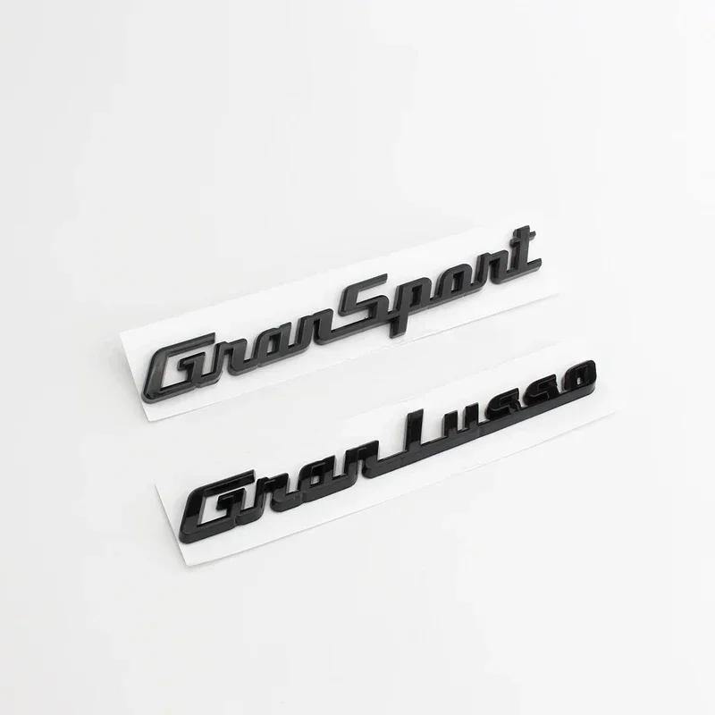 Black ABS Side Fender Emblem Rear Boot Trunk Logo Badge Sticker Decals For Maserati GTS Ghibli Gransport Granlusso Quattroporte
