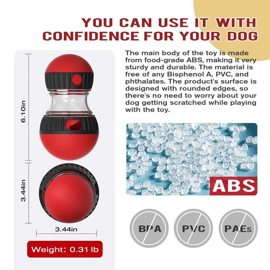 Funnel Ball Dog Toy Slow Feeder for Small Medium Large Dogs Cats Pet Improve IQ Training Puppy Chihuahua Beagle Pet Supplies