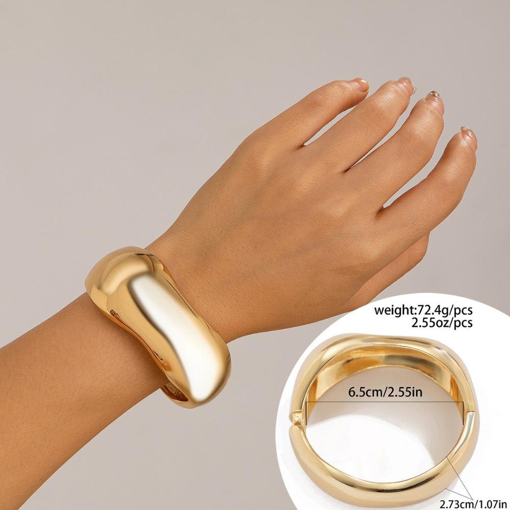 Bohemian Irregular Wide Bracelet Geometric Retro Hand Ring Unique Acrylic Bangle Gift