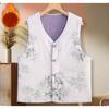 Women's Chinese Style Reversible Sleeveless Vest Cotton Padded Warm Coat Plus Size