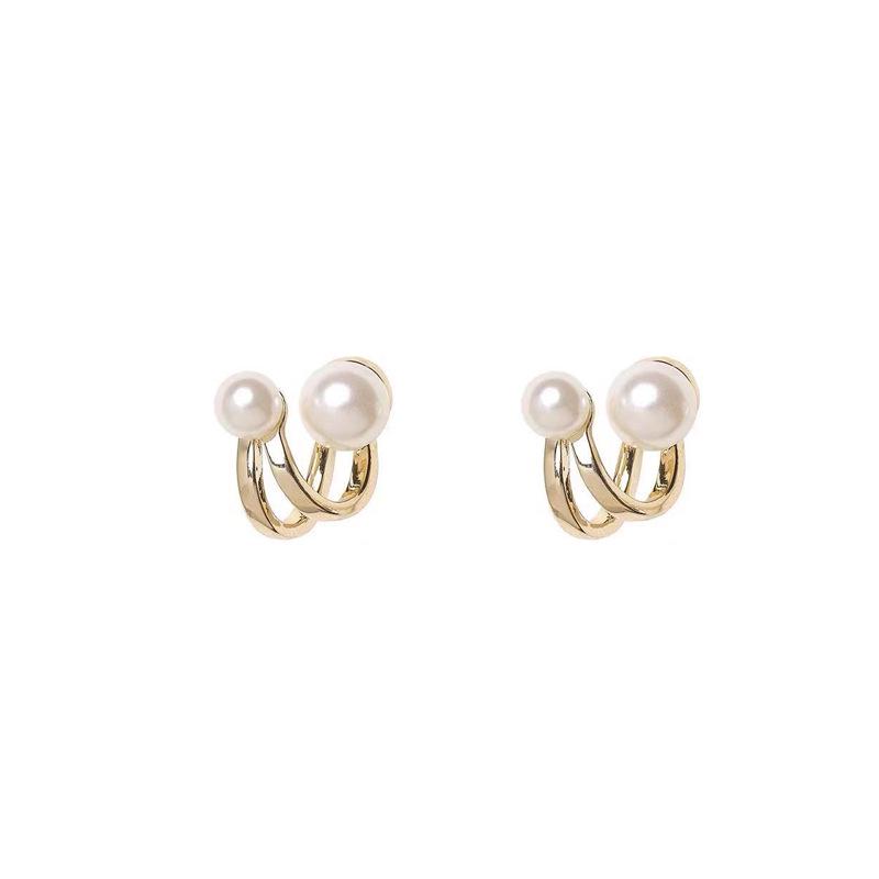 Elegant Two-Way Pearl Stud Earrings for Women – Unique French Retro Design, High-End Jewelry