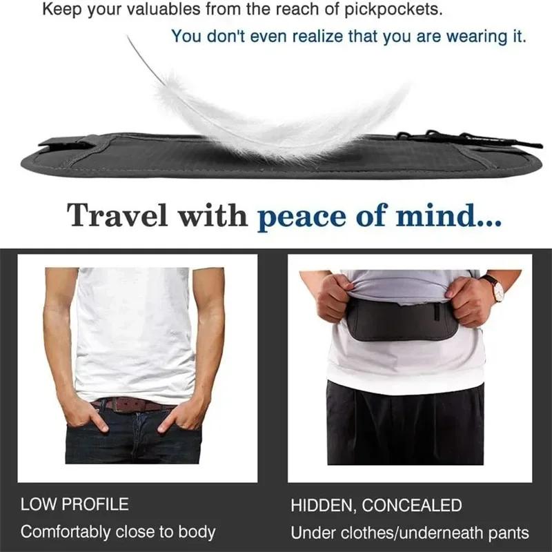 1-Piece Multifunctional Ultra-Thin Travel Phone Pouch Waterproof Anti-Theft Invisible Running Waist Bag Unisex Cycling Bag