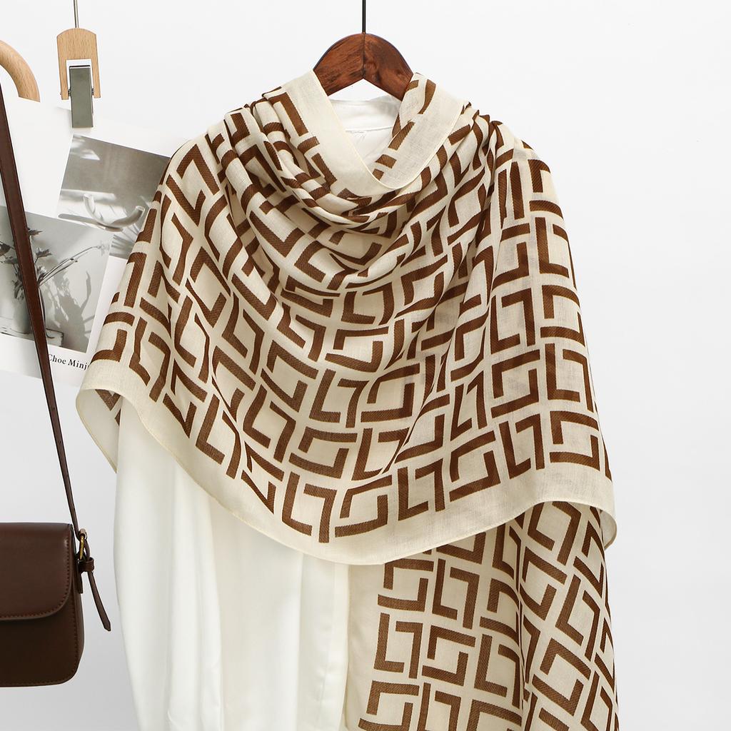 Luxury Retro Scarf Women's Winter Double-Sided Shawl Warm Scarf Shawl Thick Blanket Cloak Buvandachape