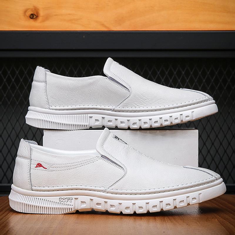 

Новая деловая повседневная кожаная обувь мужская низкая повседневная кожаная обувь дышащая кожаная обувь на мягкой подошве 44 белый
