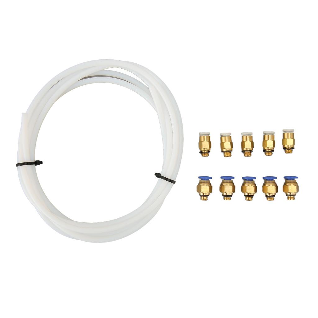 PTFE Tubing with PC4 M6 KJH04 M6 Pneumatic Fittings for 1.75MM Filament PLA ABS for 3D Printer