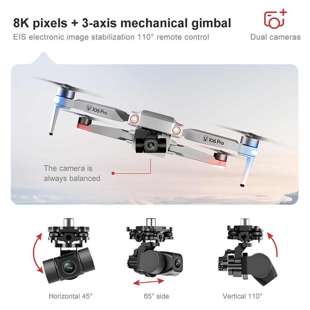 2021 JJ106 Pro 1.2KM FPV 3-axis Gimbal 4K Camera Wifi GPS RC Drone Quadcopte
