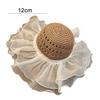 Women Straw Hat Wide Brim Breathable Straw Weaving Hat with Colorful Beads Decor Flexible Edges Sun Hat