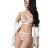 Summer New Large Chest Minimizer Gathered Ultra Thin Lace Women's Underwear Set  Bra Bras & Bra Sets
