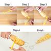 Rotate Potato Slicer 3 String Twisted Potato Slice Cutter Spiral DIY Manual Creative Kitchen Gadgets Vegetables Spiral Knife