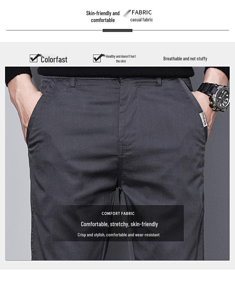 Chaolunbu Men's Slim Straight Business Casual Pants - Spring & Autumn Korean Style Trend